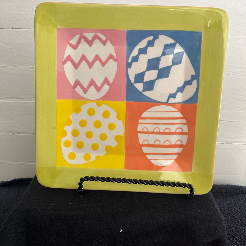 Colorful Easter Egg Decorative Plate